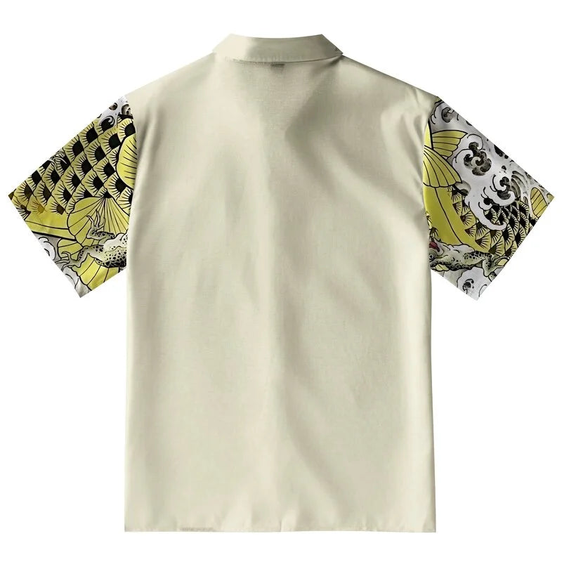 Funny Frog Riding Koi Aloha Hawaiian Shirt