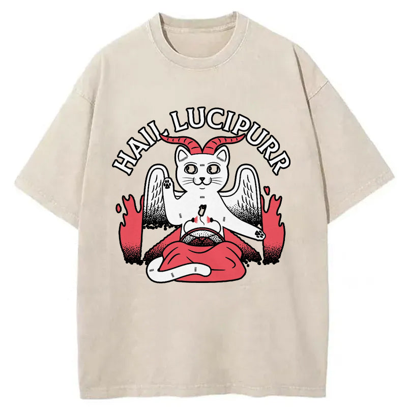 Hail Lucipurr Washed T-Shirt