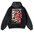 Space Octopus Vintage Washed Cotton Back Art Hoodie