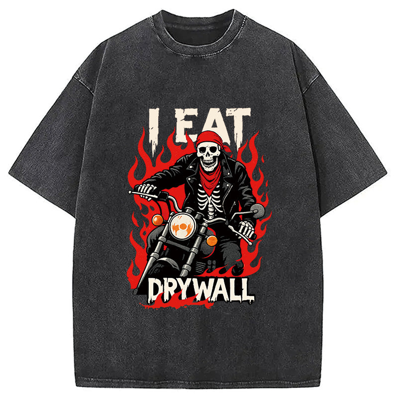 Eat Drywall Funny Meme Washed T-Shirt