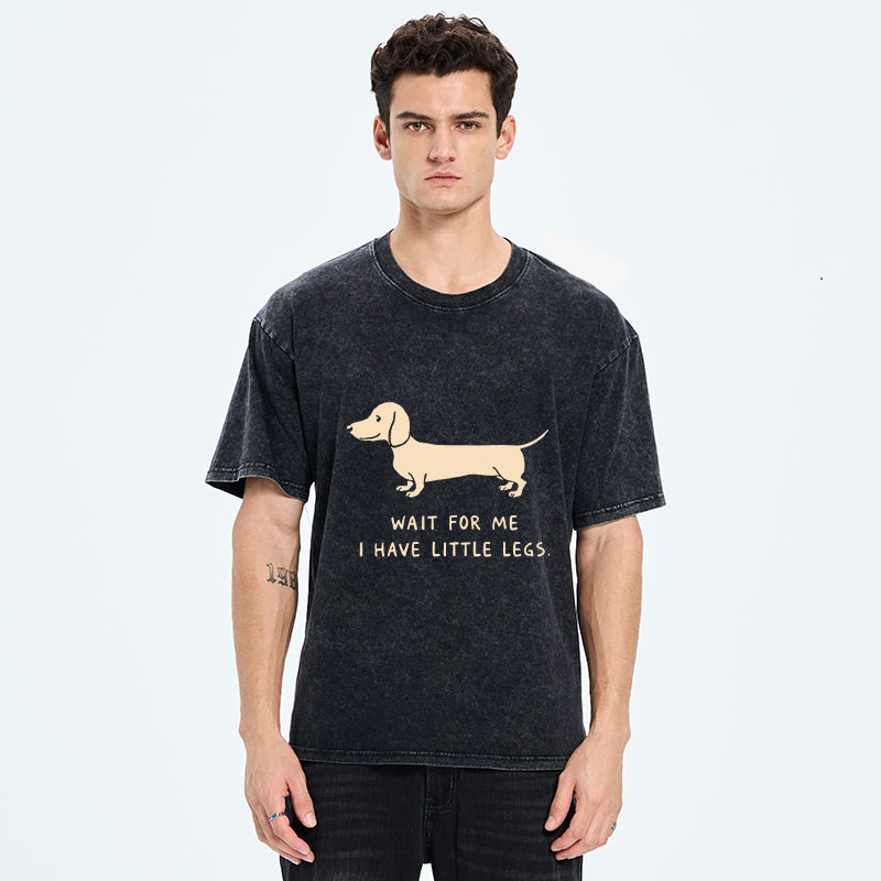 Unisex Wait For The Dachshund Washed T-Shirt