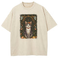 Cat & Flowers 2.0 Washed T-Shirt