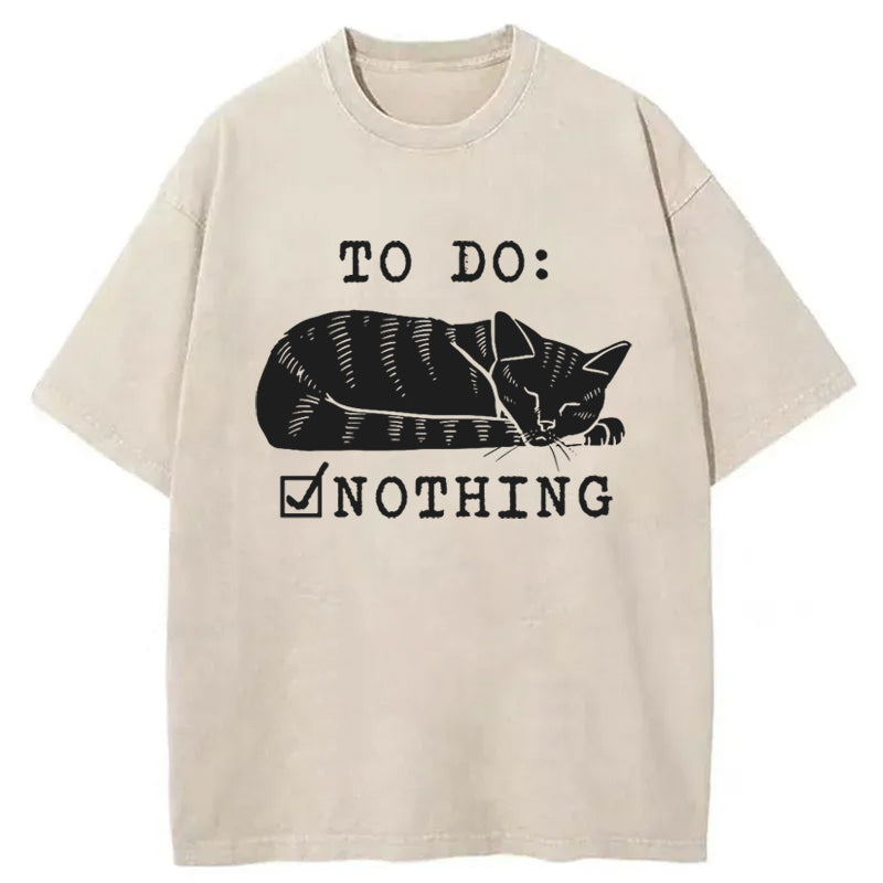 To Do Noting Washed T-Shirt