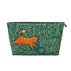 Cat Playing Yarn Lines Printed Makeup Bag