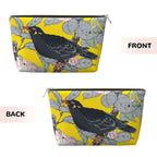 Vintage Bird in Flowers Printed Makeup Bag