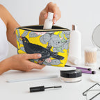 Vintage Bird in Flowers Printed Makeup Bag