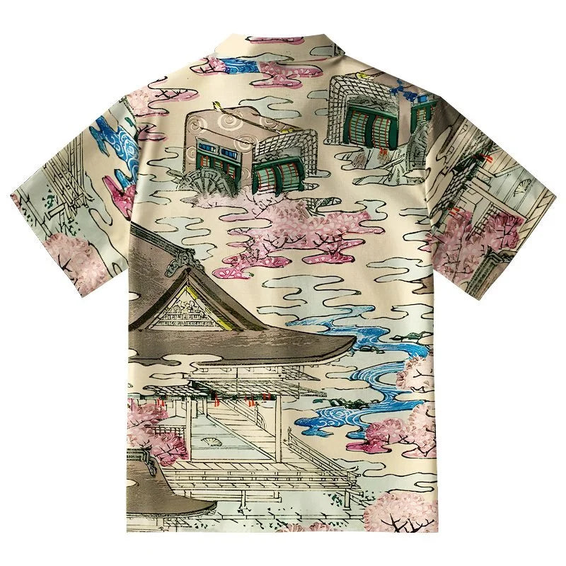 Japanese Courtyard Aloha Hawaiian Shirt
