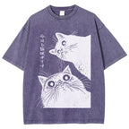 The Cat is Watching Today Washed T-Shirt