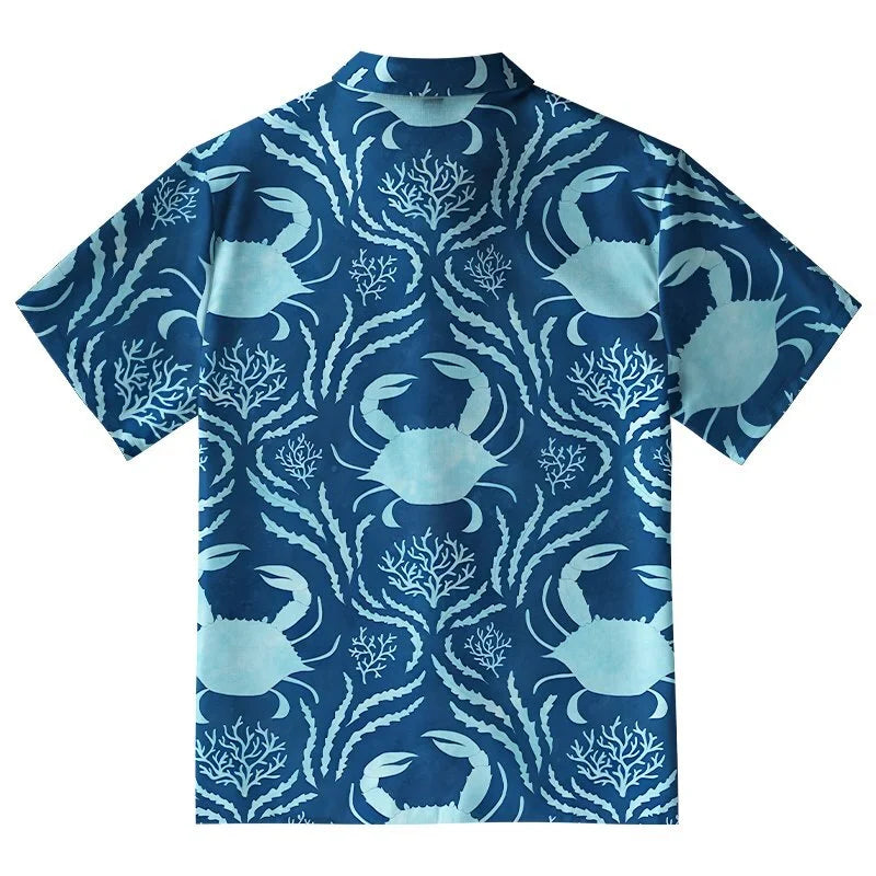 Crab And Seaweed Aloha Hawaiian Shirt