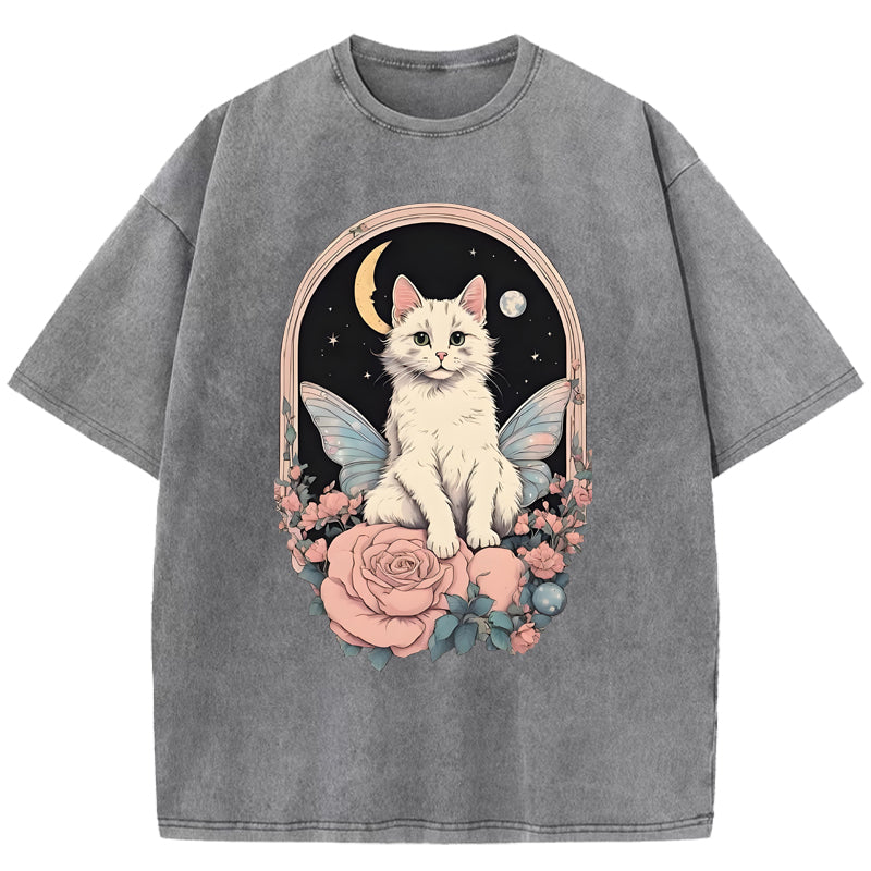 Cat & Rose Washed T-Shirt