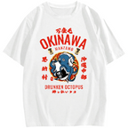 Okinawa Drunken Octopus Cotton casual T-shirt