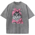 Lady Cat Washed T-Shirt