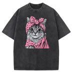 Lady Cat Washed T-Shirt