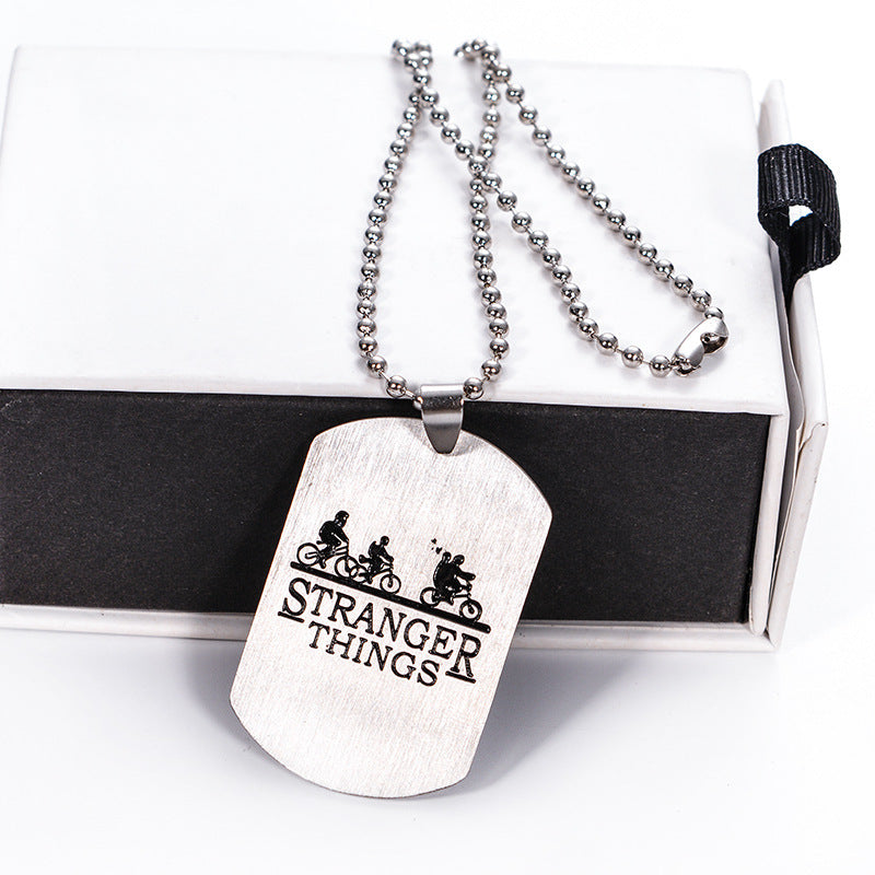 American Web Drama Stranger Things Bicycle Tag Necklace
