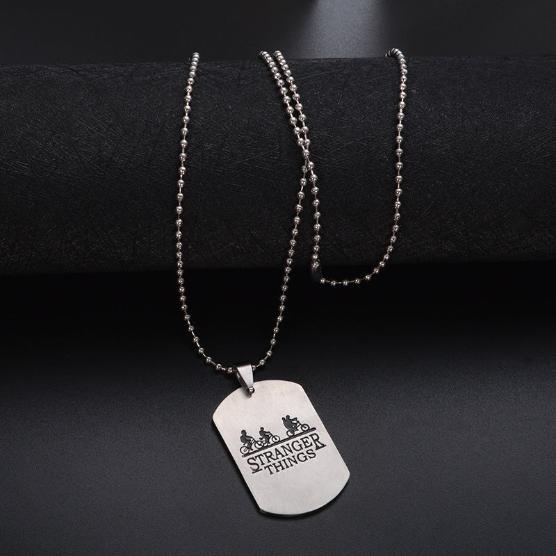 American Web Drama Stranger Things Bicycle Tag Necklace