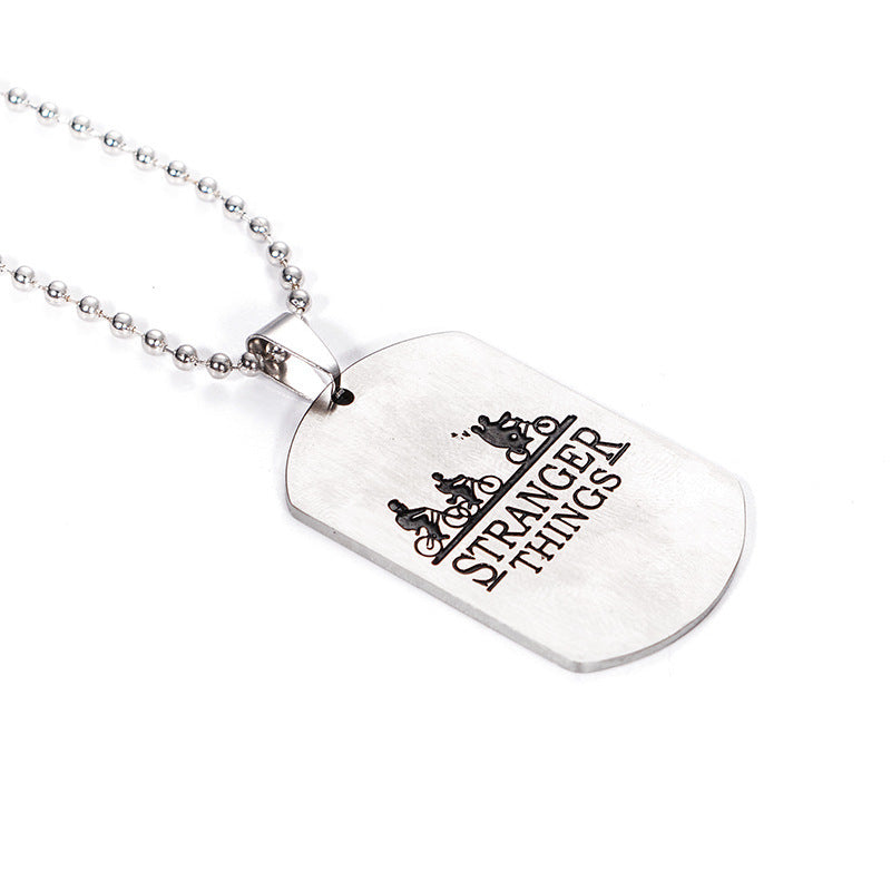 American Web Drama Stranger Things Bicycle Tag Necklace