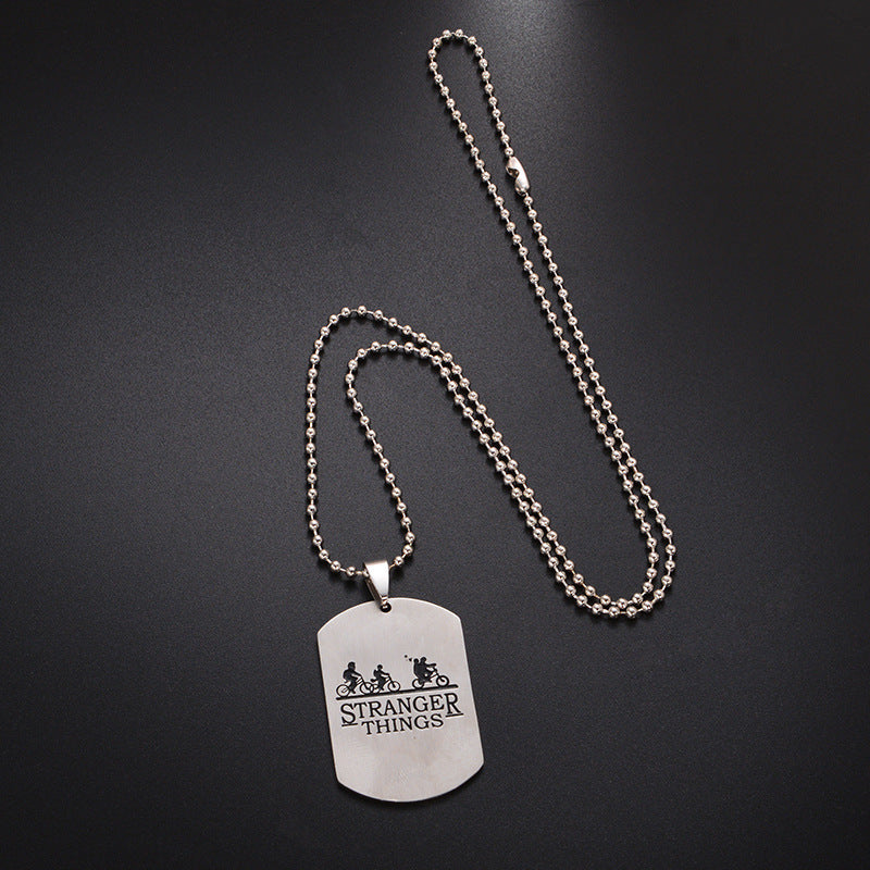 American Web Drama Stranger Things Bicycle Tag Necklace