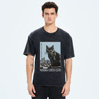 Unisex Chess And Cat Washed T-Shirt