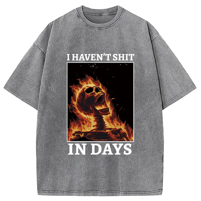 I Haven't Shit in Days Washed T-Shirt