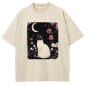 Siam and the Moonlit Night Washed T-Shirt
