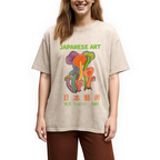 Colorful Mushrooms Japanese Art Washed T-Shirt