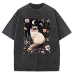 Ragdoll Cat in Wonderland Washed T-Shirt