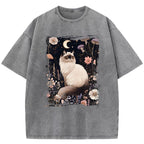 Ragdoll Cat in Wonderland Washed T-Shirt