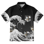 Origami Cat Button-up Shirt