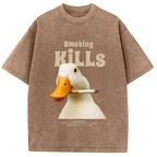 Goose Smoking Funny Meme  Washed T-Shirt