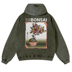 Bonsai Vintage Washed Cotton Back Art Hoodie