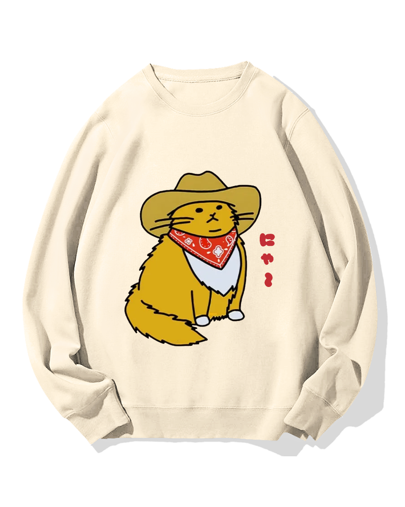 Cowboy cat Cotton Sweatshirt