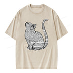 Lots Of Books And Cute Cats Unisex Washed T-shirt