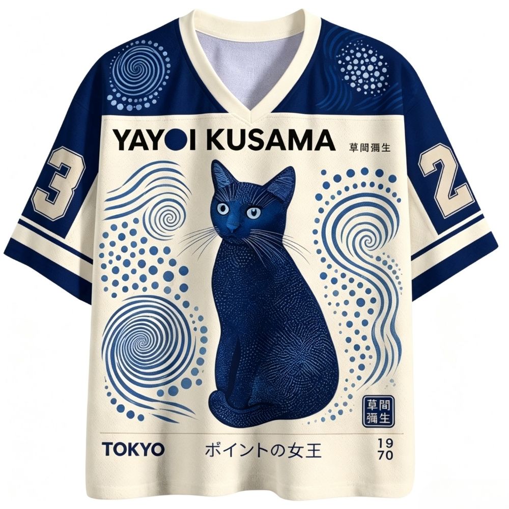 Yayoi Kusama Cat Jersey Shirts