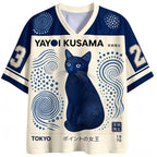 Yayoi Kusama Cat Jersey Shirts