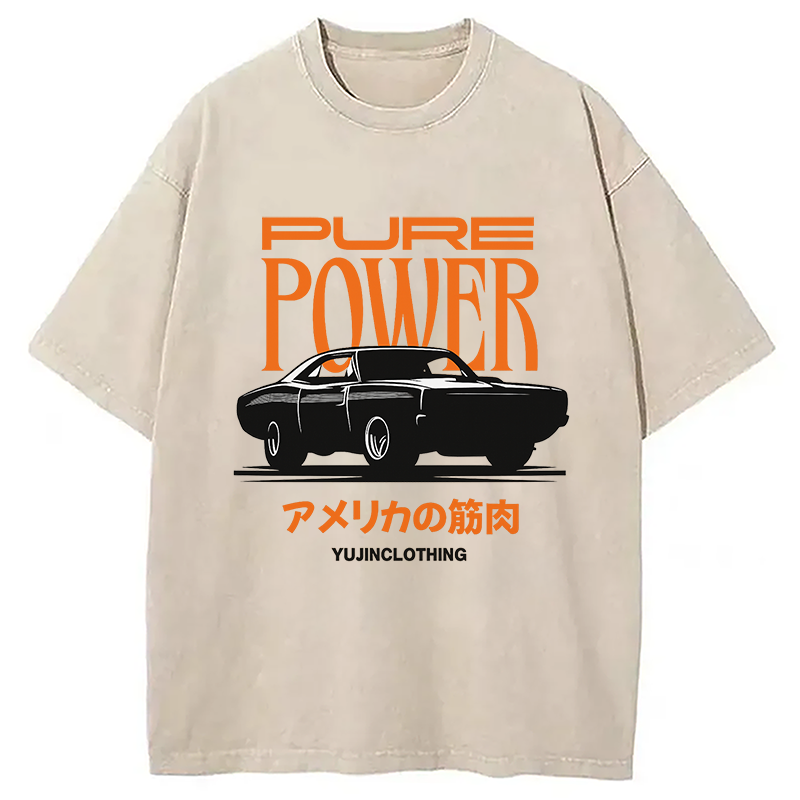 Pure Power Car Washed T-Shirt