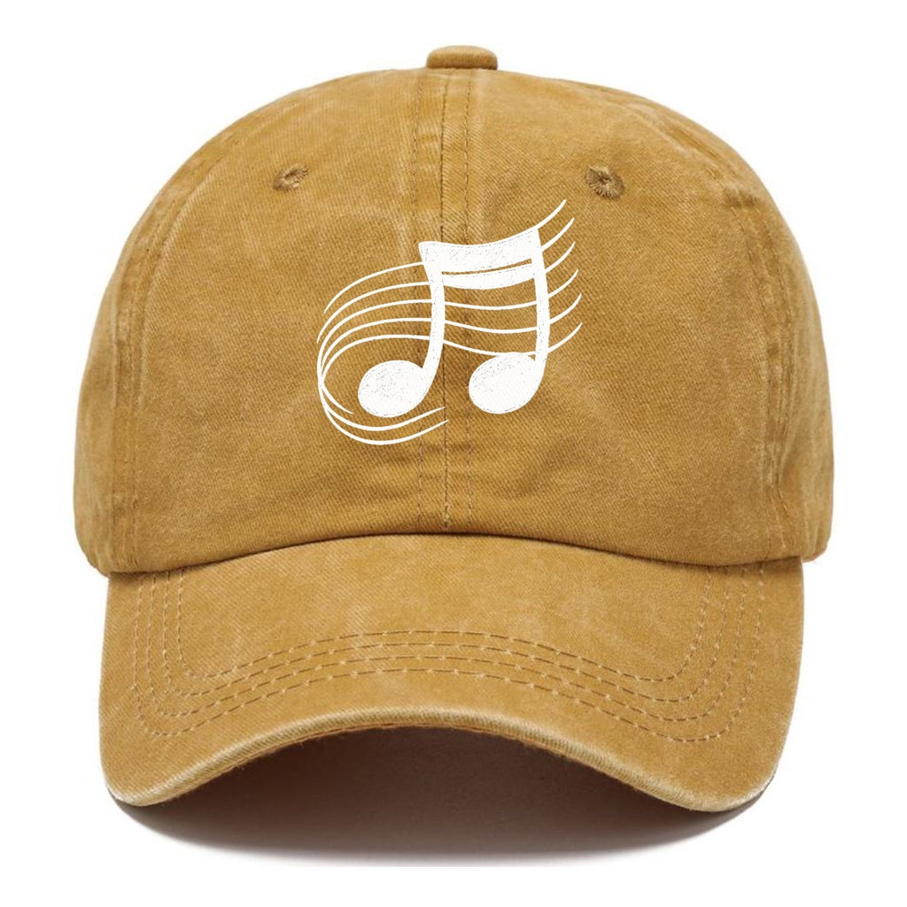 Musical Notes Headwear Washed Cap