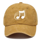 Musical Notes Headwear Washed Cap