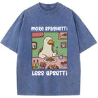 Duck Eating Spaghetti Washed T-Shirt