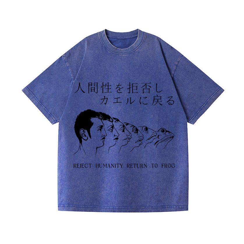 Reject Humanity Return To Frog Vintage Wash Japanese Design T-Shirt