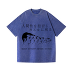 Reject Humanity Return To Frog Vintage Wash Japanese Design T-Shirt