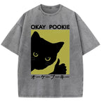 Okay Pookie Cat Washed T-Shirt