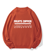 Fruits Zipper Cotton Sweatshirt