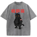 Fighting Cat Washed T-Shirt