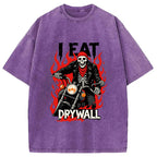 Eat Drywall Funny Meme Washed T-Shirt