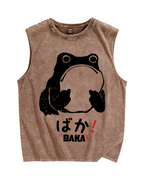 Stupid Frog Vintage Distressed Washed Tank Top
