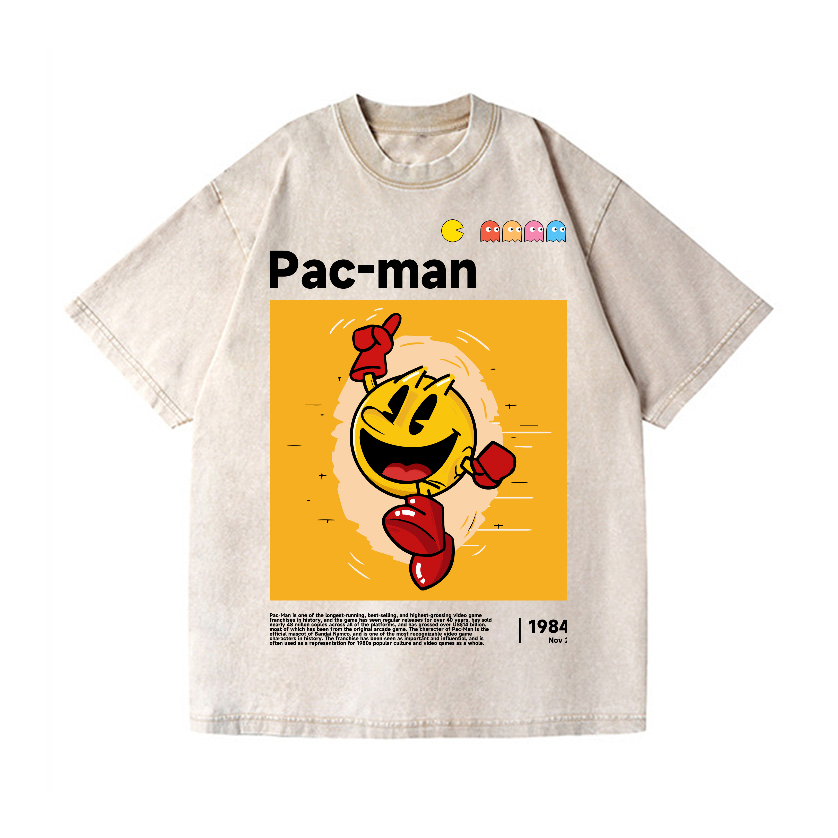 Pacman Vintage Wash Japanese Design T-Shirt