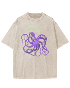 Japanese Octopus Vintage Washed T-shirt