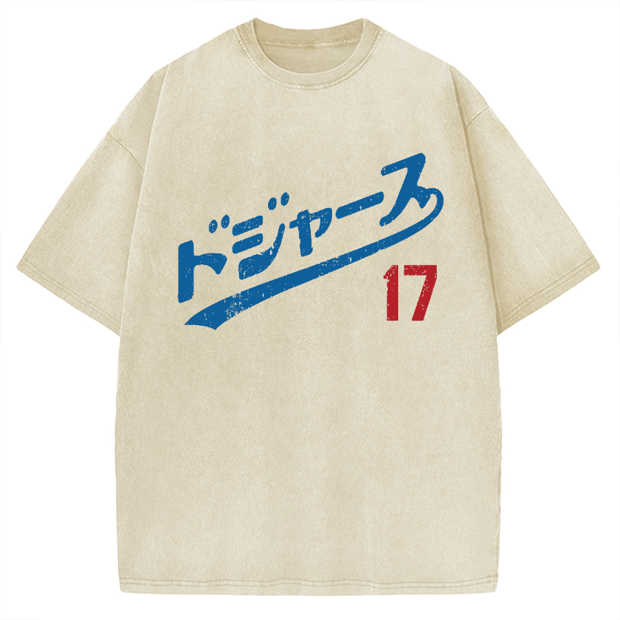 LA Baseball 17 Vintage Washed T-shirt