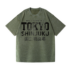 TOKYO SHINJUKU Vintage Wash Japanese Design T-Shirt