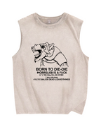 Born to Die-die Vintage Distressed Washed Tank Top
